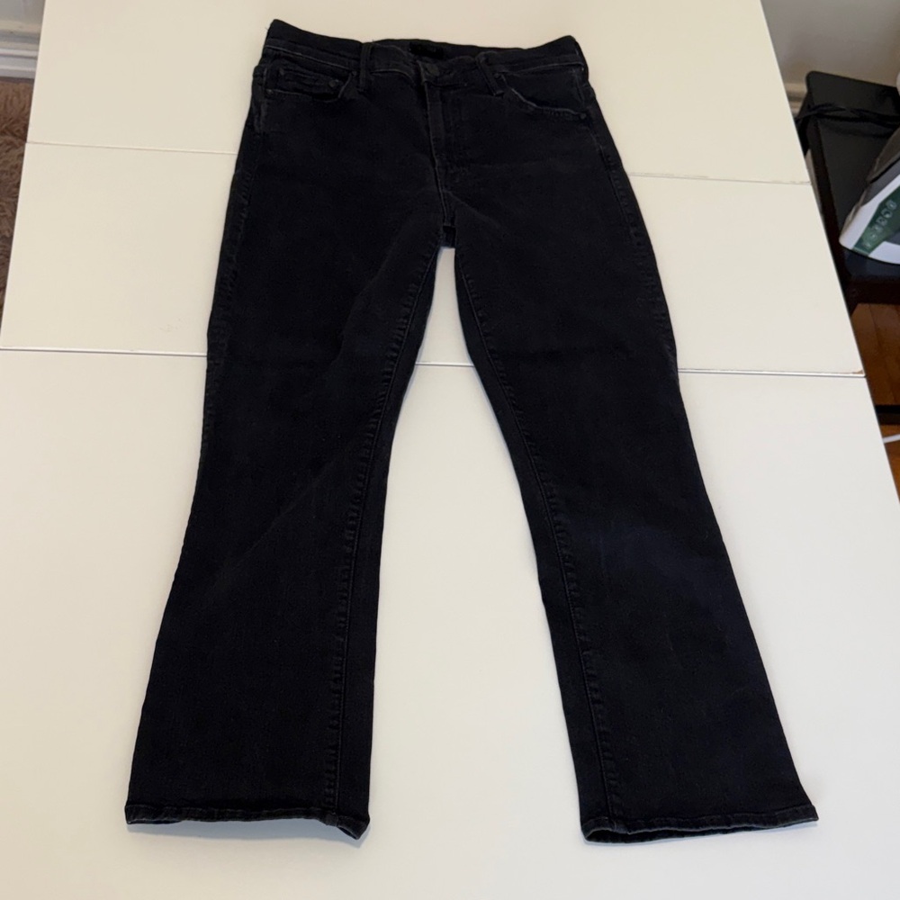 MOTHER Black The Insider Crop Women's Jeans